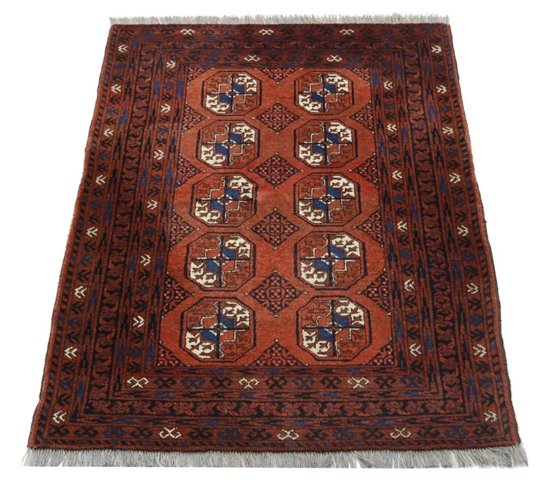 Afghan Teppich 103 x 155 cm - dunkelrot
