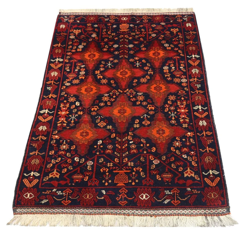 Afghan Teppich 100 x 172 cm - rot