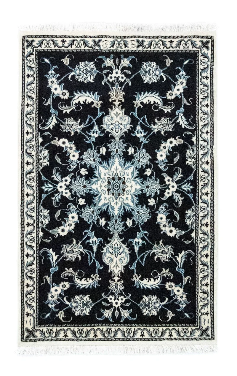 Perserteppich - Nain 90 x 131 cm - blau