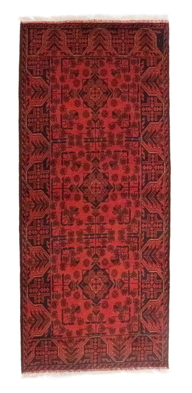 Afghan Teppich - Kunduz 75 x 189 cm - rot