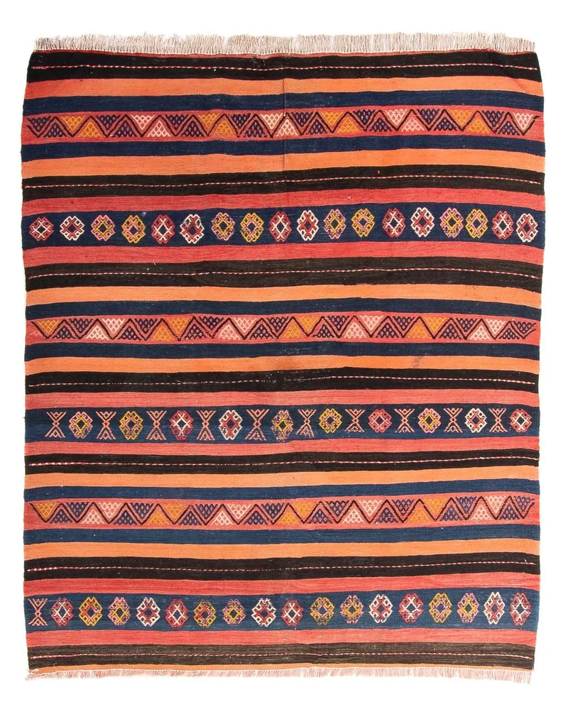 Kelim Teppich - Old 150 x 180 cm - mehrfarbig