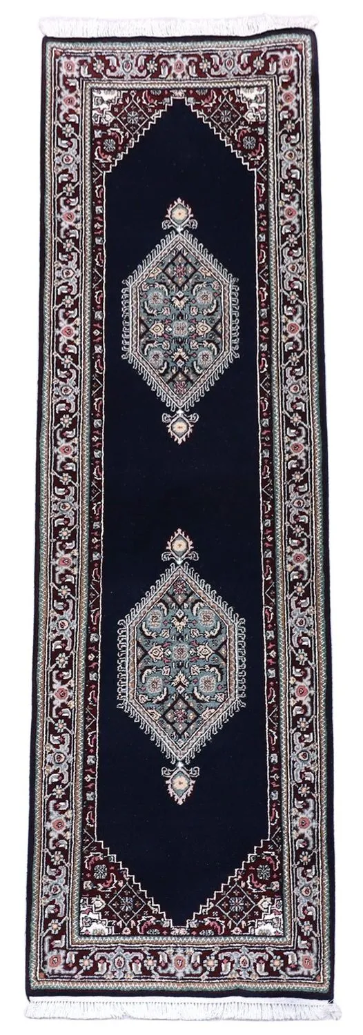Perserteppich - Bidjar 79 x 253 cm - dunkelblau