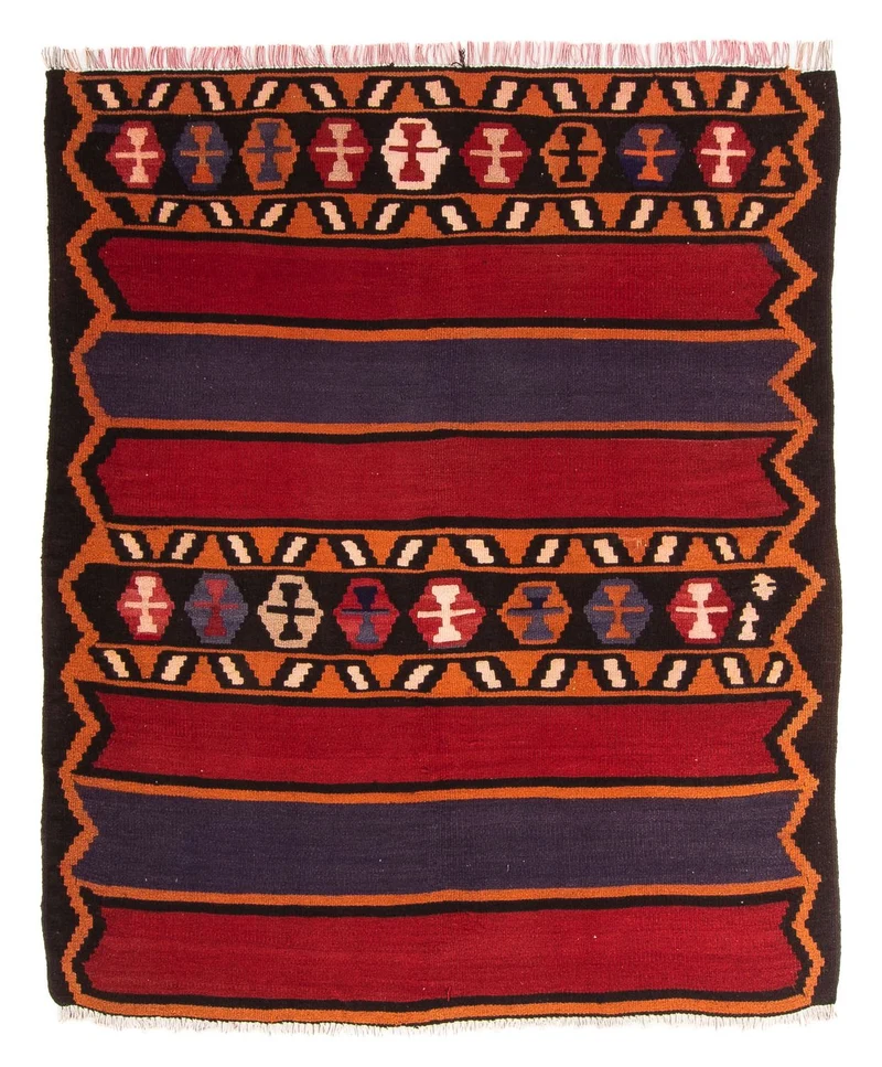 Kelim Teppich - Old 145 x 180 cm - mehrfarbig
