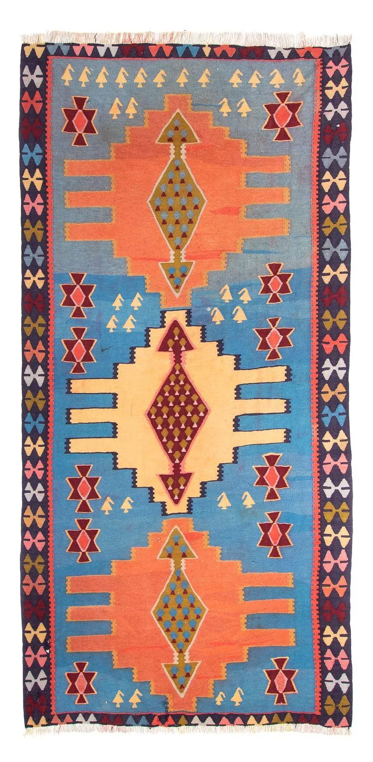 Kelim Teppich - Old 140 x 280 cm - mehrfarbig