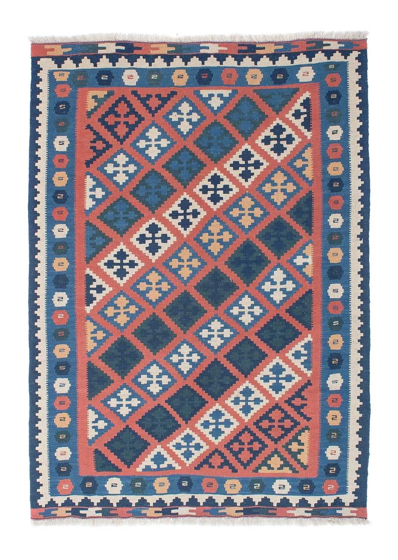 Kelim Teppich - Oriental 133 x 186 cm - mehrfarbig