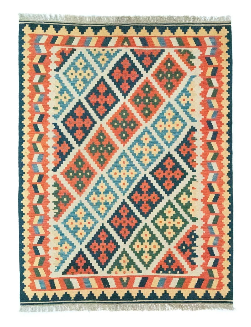 Kelim Teppich - Splash 157 x 205 cm - beige
