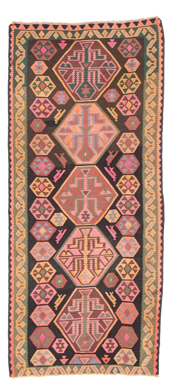 Läufer Kelim - Old - 150 x 340 cm - mehrfarbig