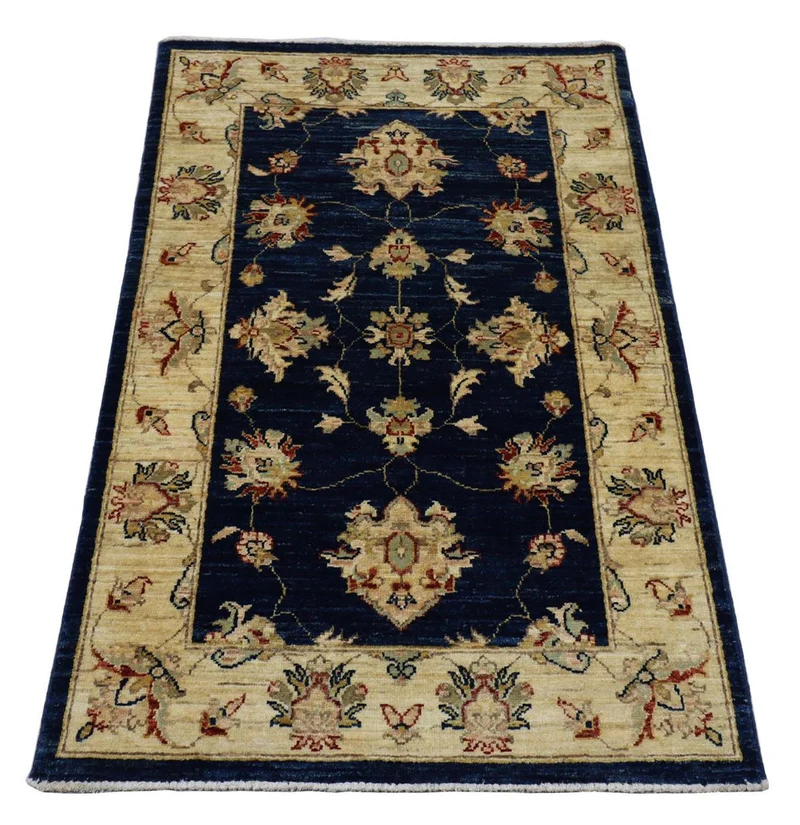 Ziegler Teppich 78 x 120 cm - dunkelblau