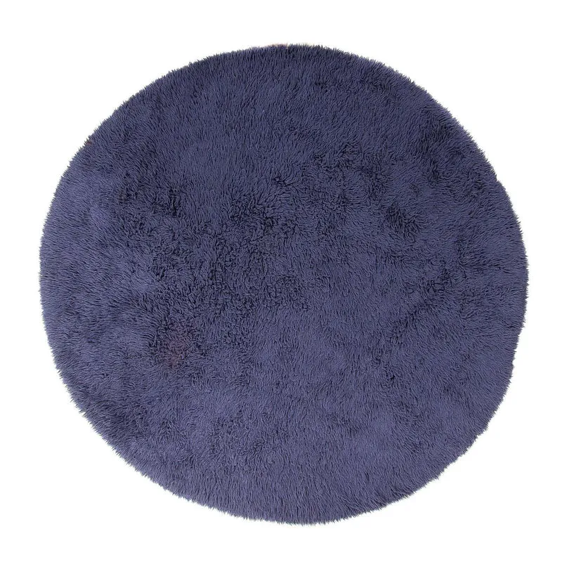 Hochflor Teppich 261 x 261 cm - dunkelblau