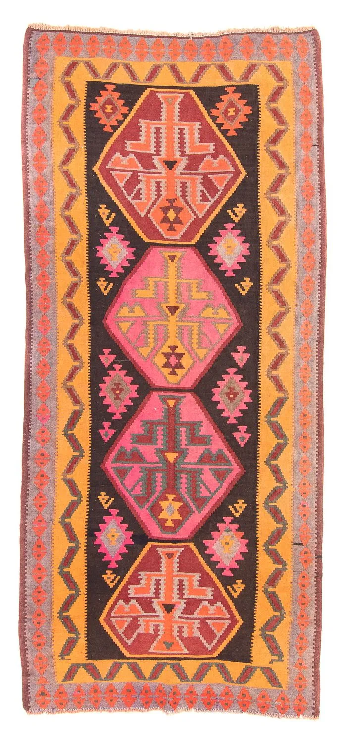 Läufer Kelim - Old - 150 x 330 cm - mehrfarbig