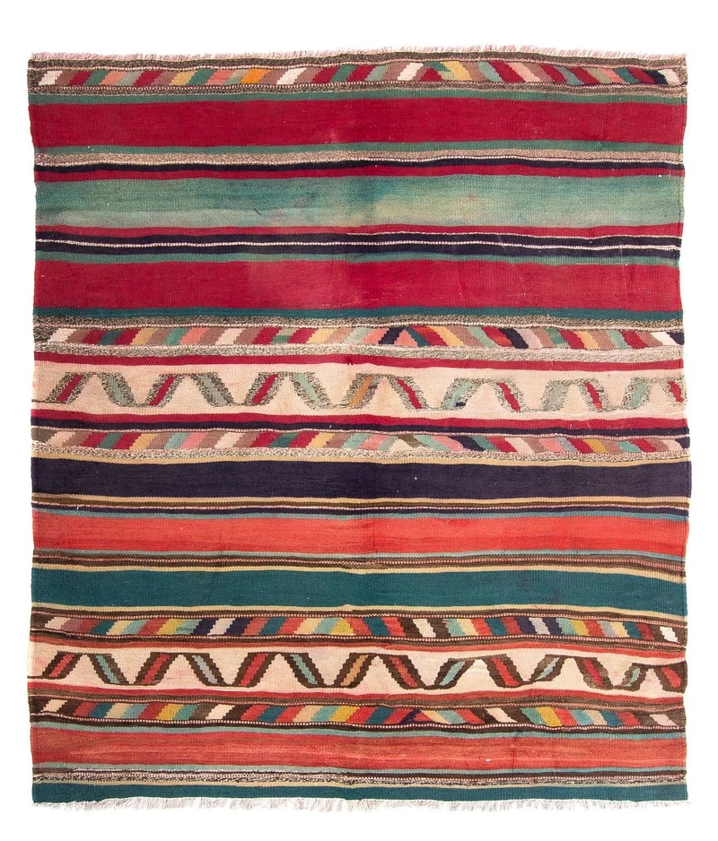 Kelim Teppich - Old 184 x 204 cm - mehrfarbig