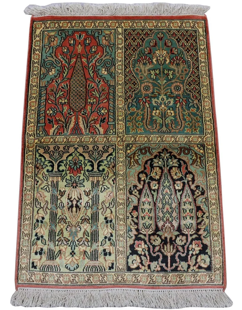 Seidenteppich - Kaschmir Seide 63 x 88 cm Fußmatte