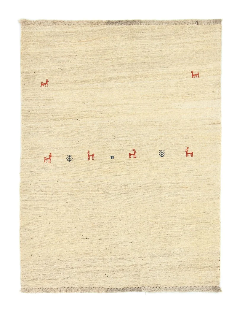 Gabbeh Teppich - Perser 105 x 138 cm - beige