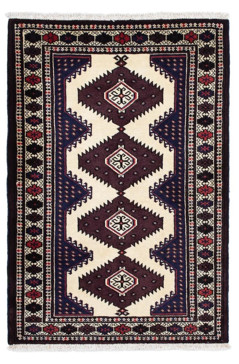 Turkaman Teppich 87 x 139 cm - mehrfarbig