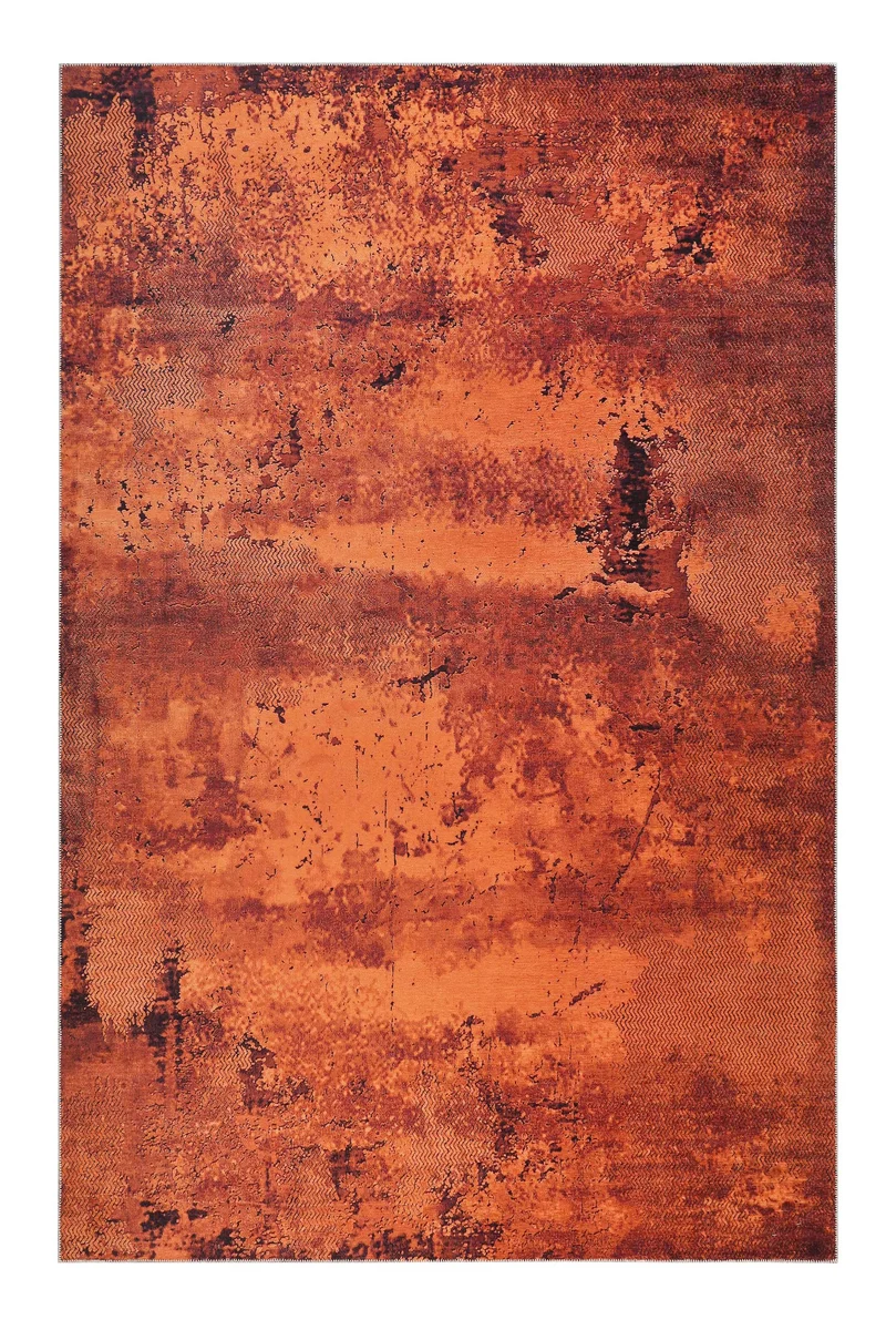 Vintage Teppich Rost Rot Kurzflor "Radiate" WECONhome