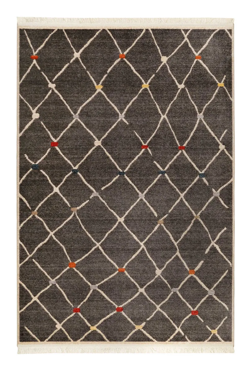 Teppich Dunkelgrau Kurzflor B-Ware "Marché Bonsecours" WECONhome