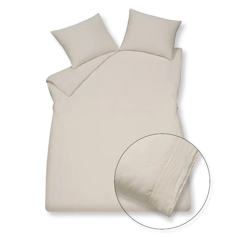 Dekbedovertrek PURE 07 Cream Tan 140x220 cm (linnen / satijnkatoen)
