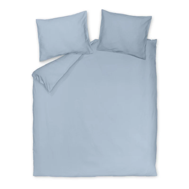 WASHED COTTON kussensloop Powder Blue 60x70 cm