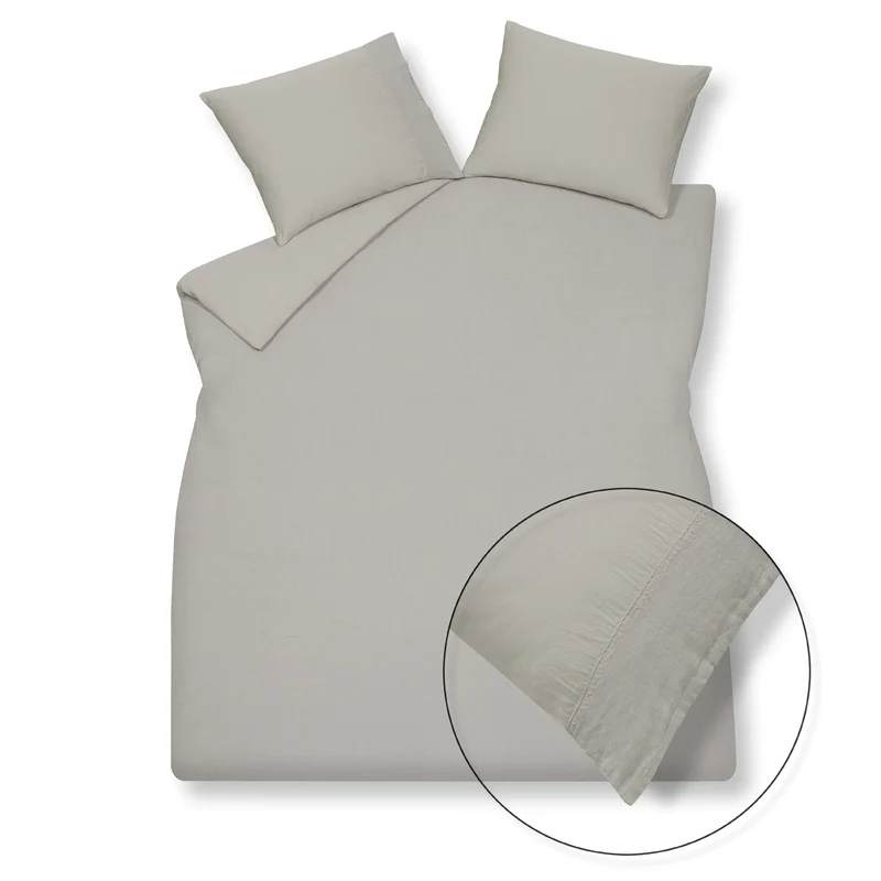 Dekbedovertrek Pure 07 Cool Grey 200x220 cm (linnen / satijnkatoen)