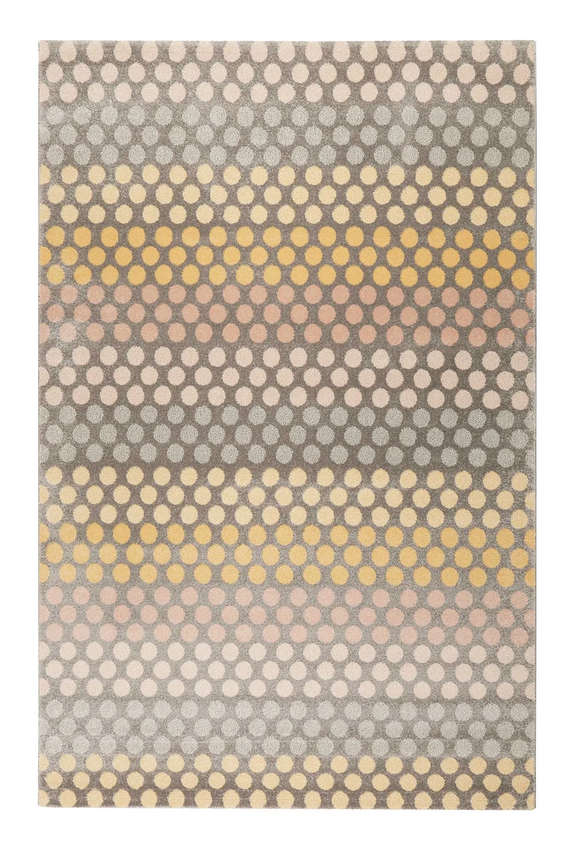 Esprit Teppich Taupe Gelb Rosa Kurzflor "Spotted Stripe"