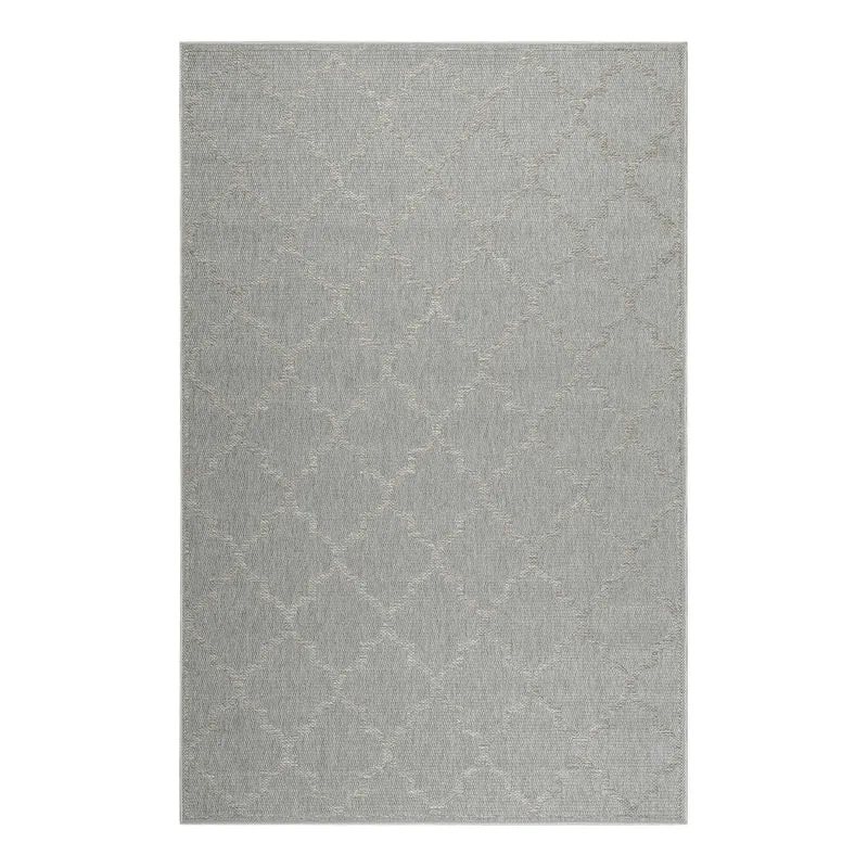 Outdoor Teppich Grau Silber "Gleamy" WECONhome