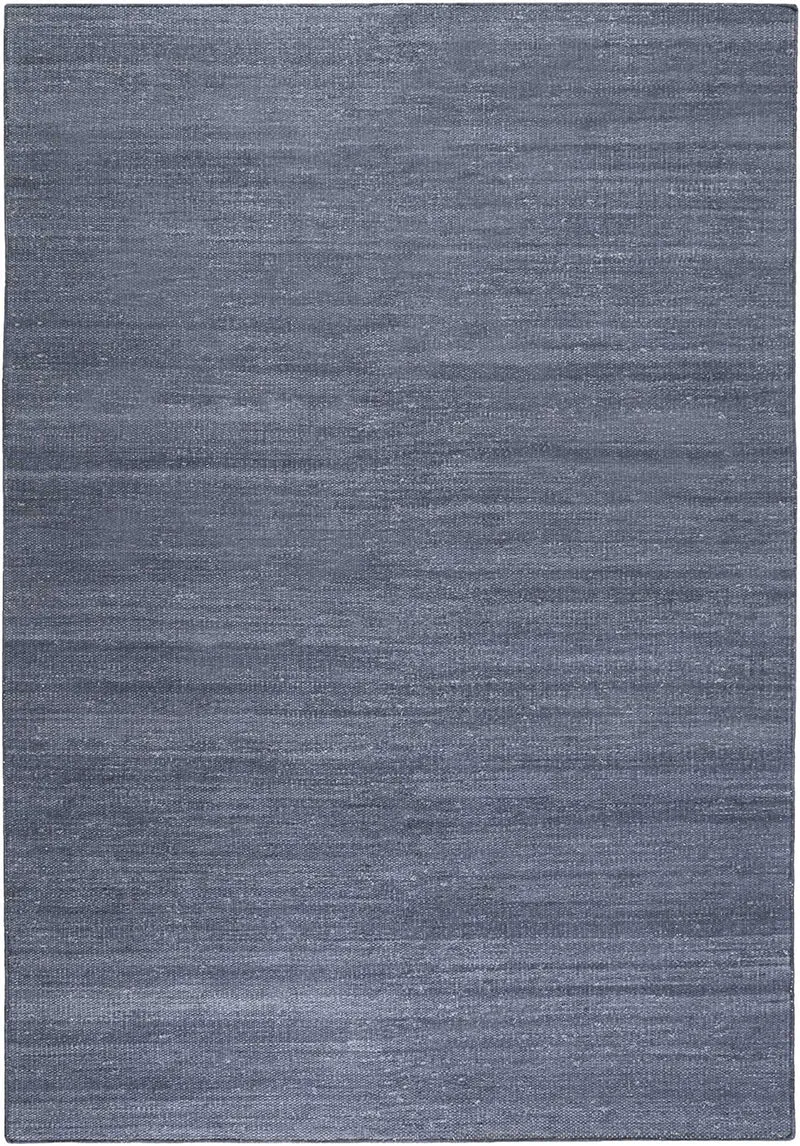 Esprit Kurzflor Teppich Blau Grau aus Baumwolle "Rainbow Kelim"