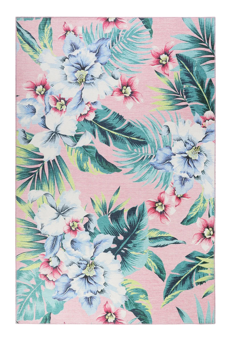 Accessorize Teppich 240x290 Pink Blumenmuster