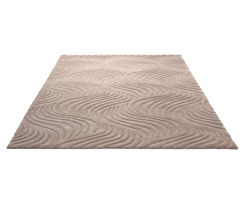 Esprit Teppich 170x240 Beige Wellenmuster