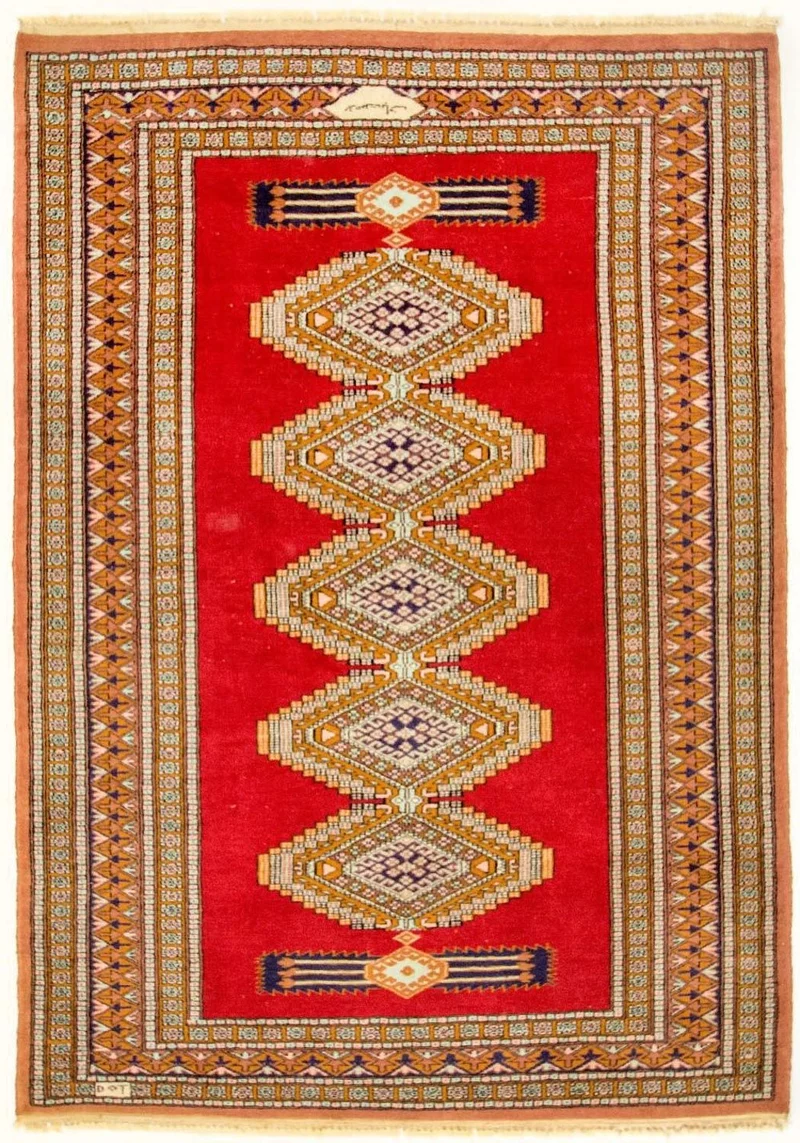 Afghan Teppich - Buchara 130 x 168 cm - rot