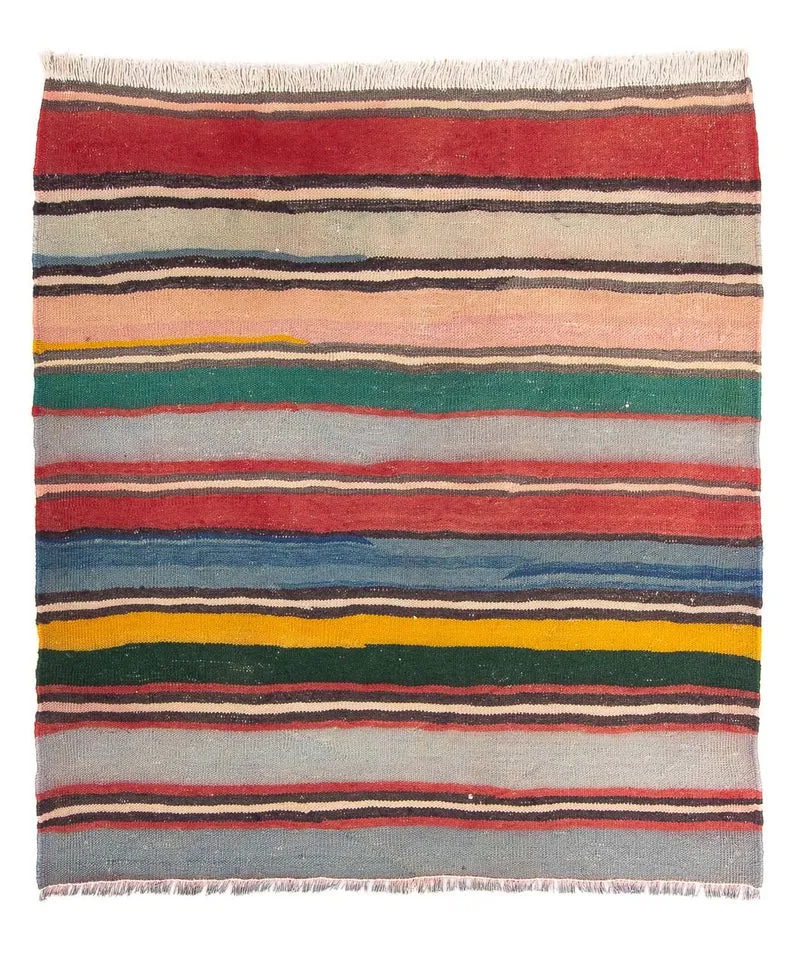 Kelim Teppich - Old 150 x 160 cm - mehrfarbig