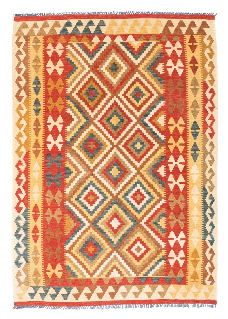 Kelim Teppich - Oriental 133 x 200 cm - rot