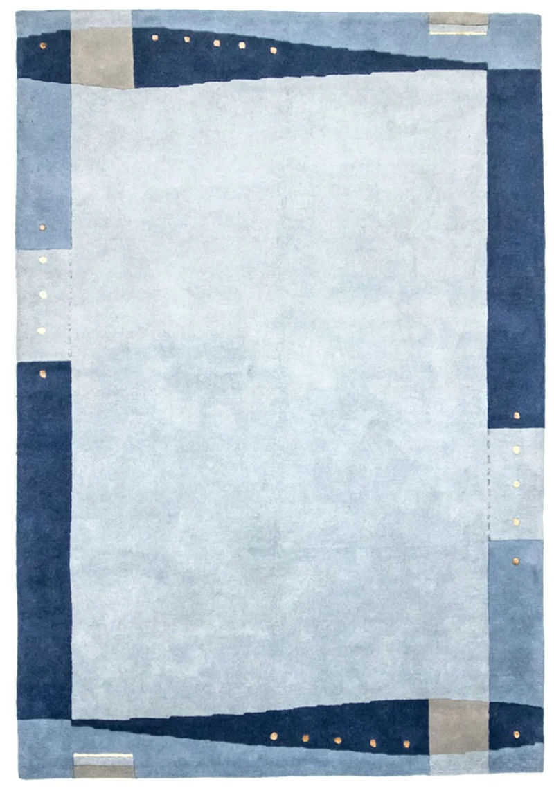 Nepal Teppich 200 x 300 cm - hellblau