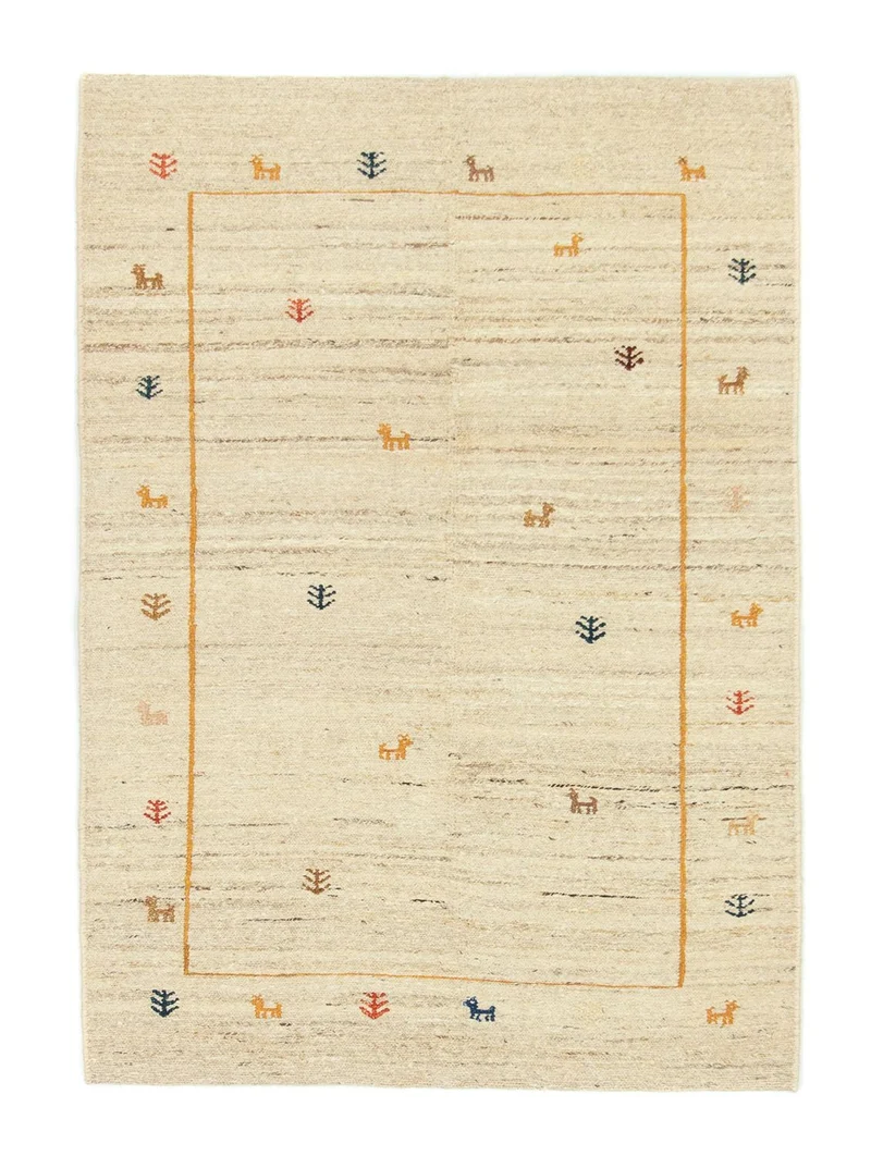 Gabbeh Teppich - Perser 97 x 143 cm - beige
