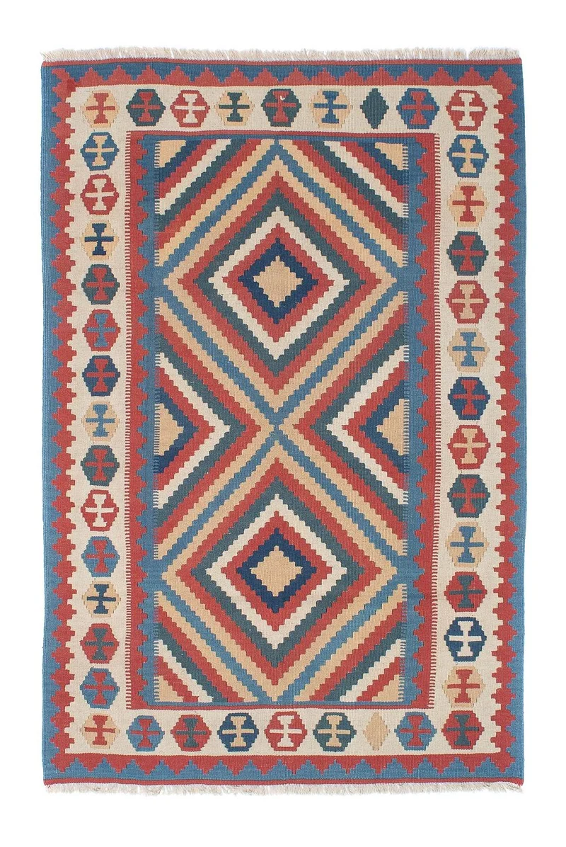 Kelim Teppich - Oriental 124 x 183 cm - blau