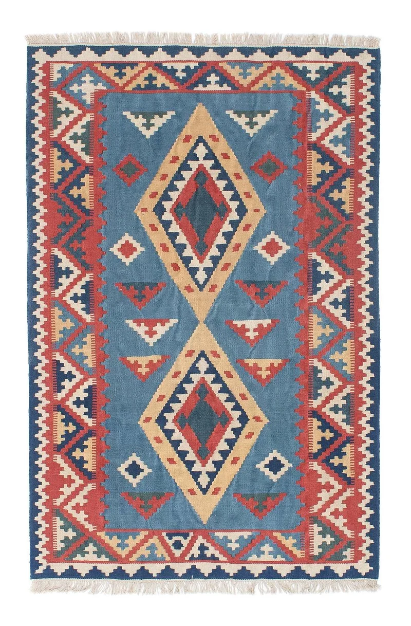 Kelim Teppich - Oriental 121 x 183 cm - blau