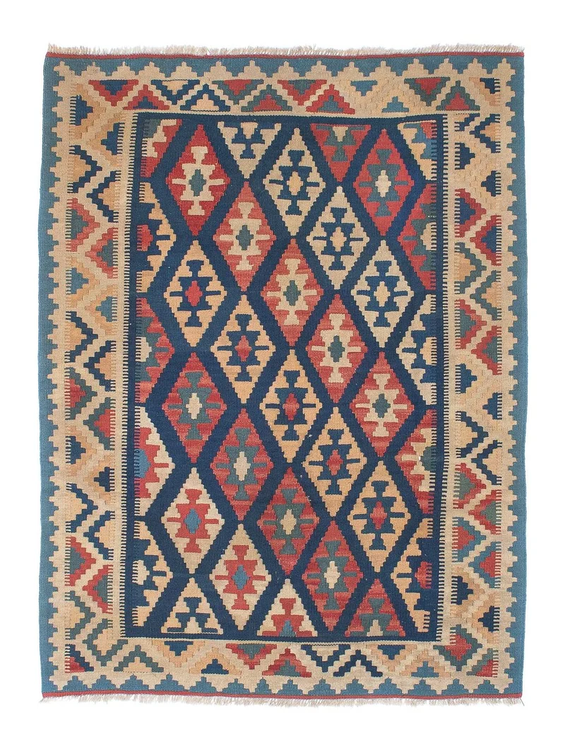 Kelim Teppich - Oriental 126 x 167 cm - mehrfarbig