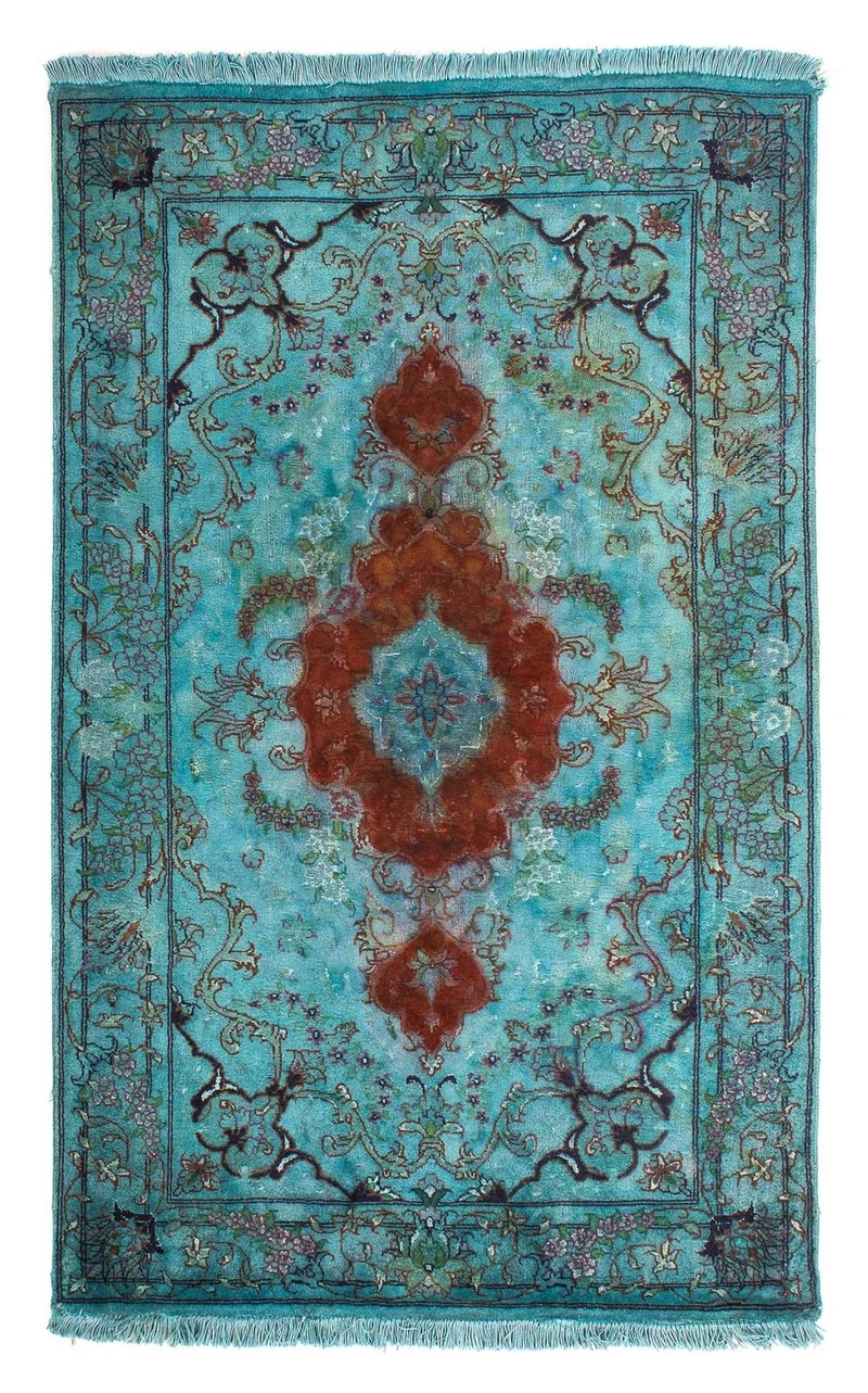 Orientteppich 77 x 124 cm - türkis