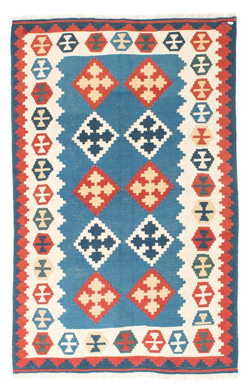 Kelim Teppich - Oriental 117 x 177 cm - blau