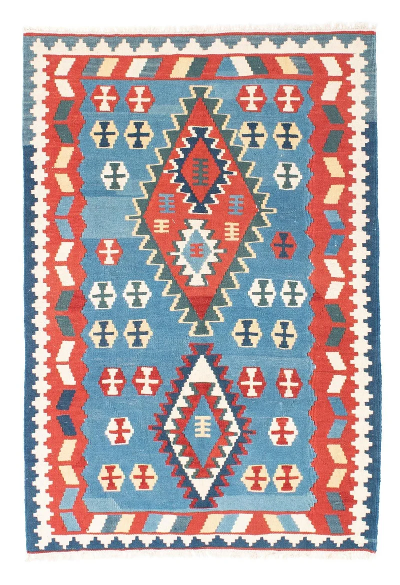 Kelim Teppich - Oriental 118 x 173 cm - blau