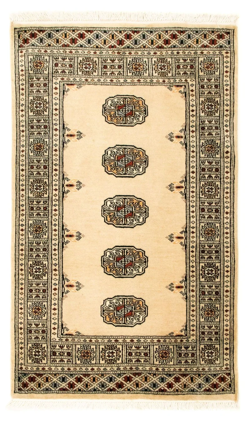Afghan Teppich - Buchara 78 x 129 cm - beige