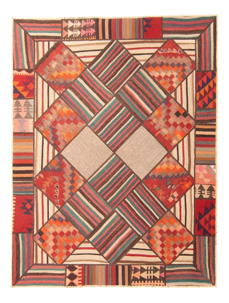 Patchwork Teppich 150 x 200 cm - mehrfarbig