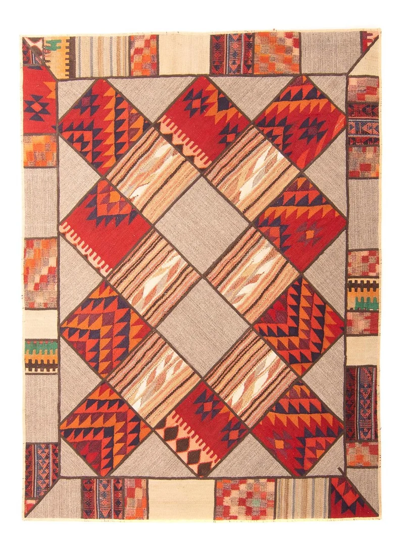 Patchwork Teppich 150 x 200 cm - mehrfarbig
