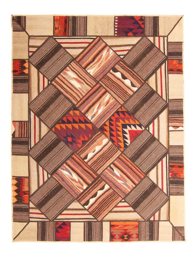 Patchwork Teppich 150 x 200 cm - mehrfarbig