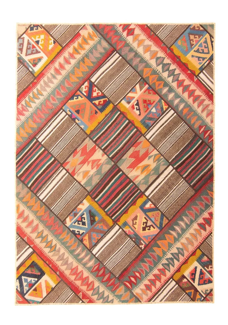 Patchwork Teppich 150 x 200 cm - mehrfarbig