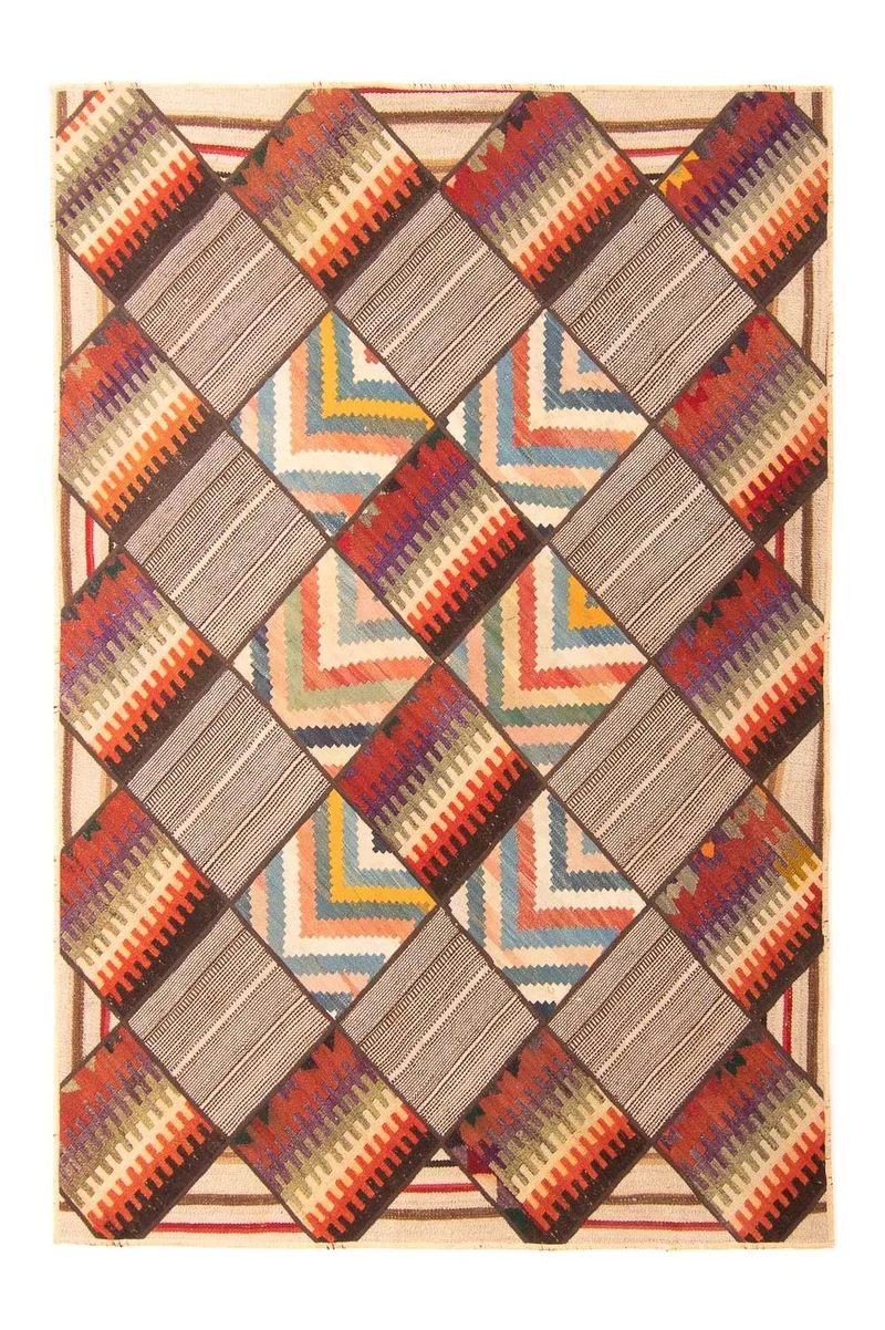 Patchwork Teppich 150 x 200 cm - mehrfarbig