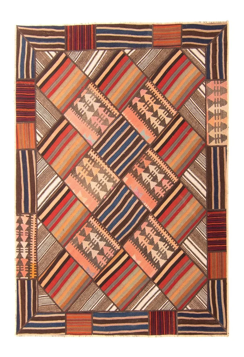Patchwork Teppich 150 x 200 cm - mehrfarbig