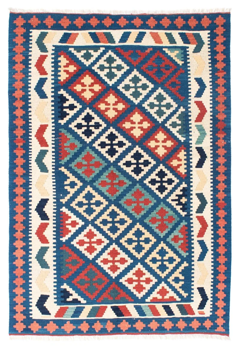 Kelim Teppich - Oriental 128 x 170 cm - blau