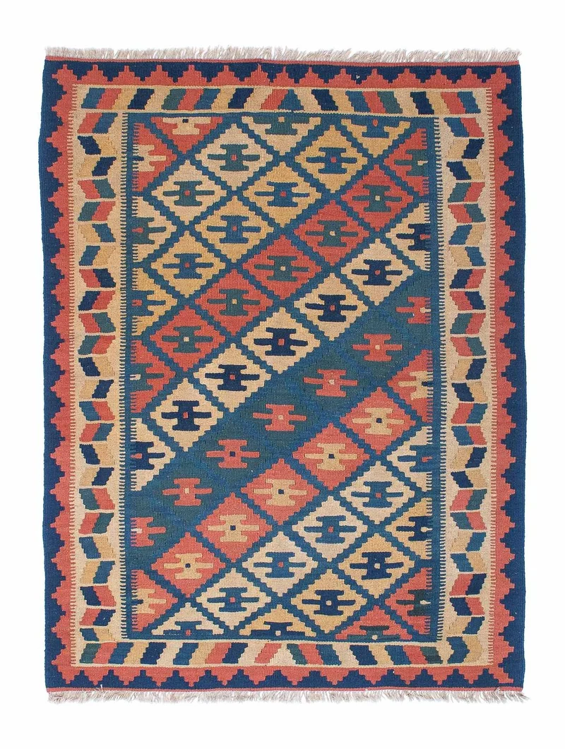 Kelim Teppich - Oriental 128 x 170 cm - mehrfarbig