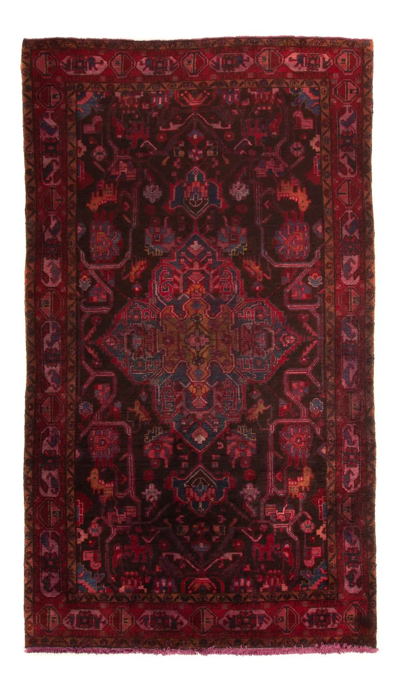 Orientteppich 180 x 330 cm - dunkelrot