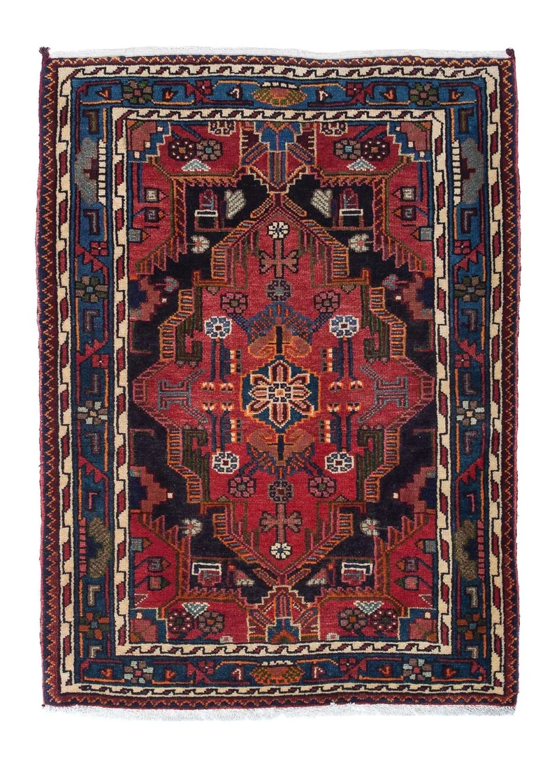 Perserteppich - Nomadic 90 x 125 cm - dunkelrot
